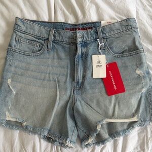 Lucky Brand Light Blue Frayed Jean Shorts